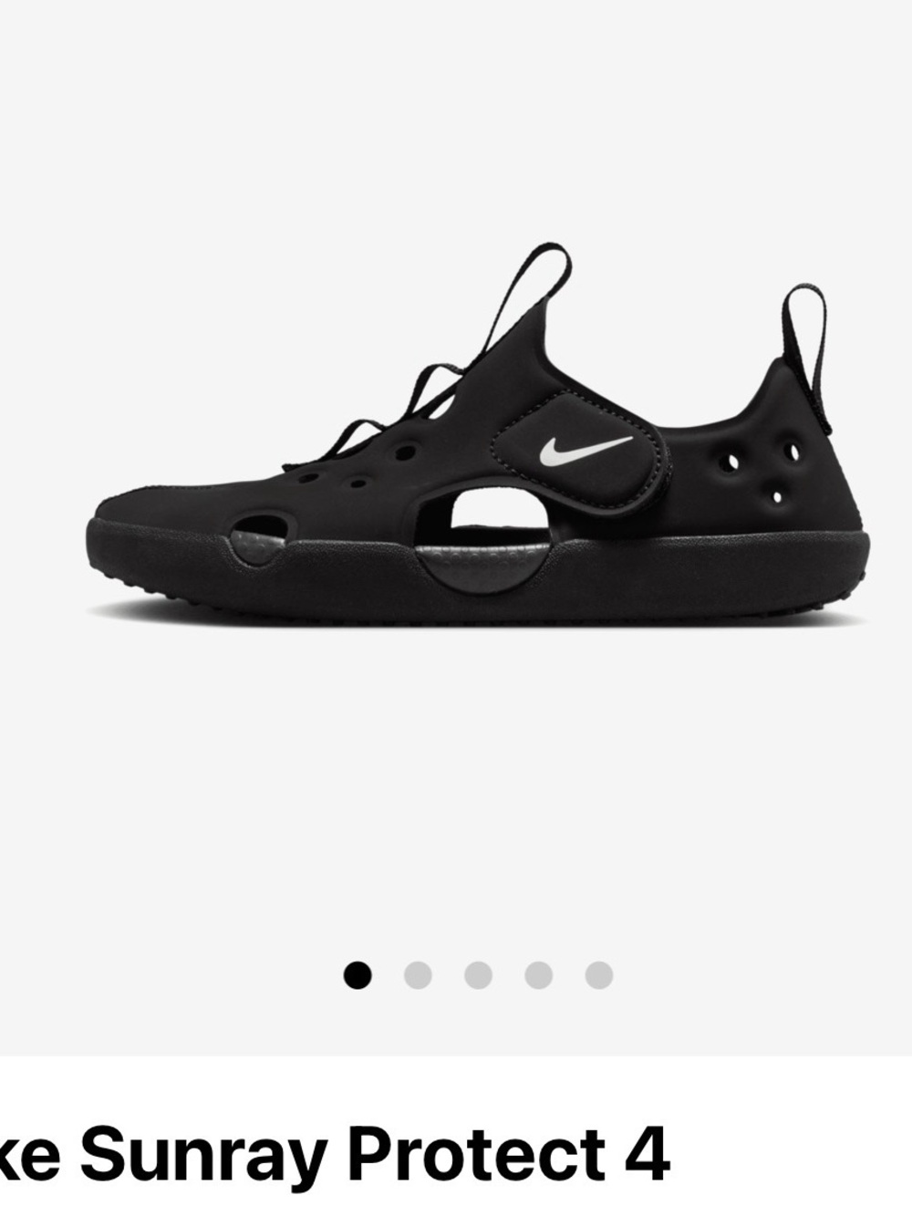 Nike Kids Black Hook-and-Loop Play Sandal